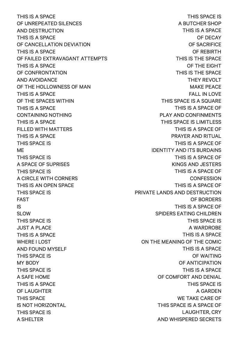 THIS IS A SPACE: Phase 0 0